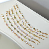 Secret Garden Olive Green Zircon Candy-Colored Bracelet – Unique Vintage-Inspired Luxury Jewelry